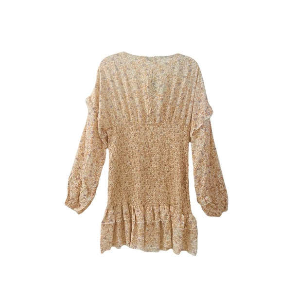 Nasty Gal Put a Spring on It Floral Smocked Ruffle Mini Dress Womens US 10 M NWT - Picture 7 of 9